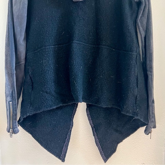 Free People Black Wool Drippy Jacket M - Picture 9 of 9